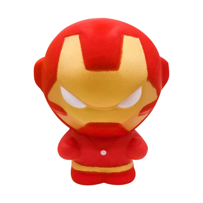Супер герой мягкий медленно поднимающийся Железный человек Человек-паук мягкая игрушка Jumbo Squeeze игрушки для снятия стресса для детей - Цвет: Цвет: желтый