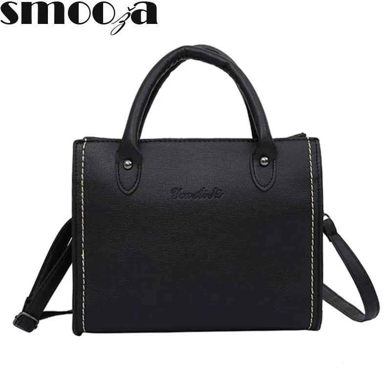 

SMOOZA Hot Sale Women Bag Fashion PU Leather Women's Handbags Bolsas Top-Handle Bags Tote Women Shoulder Messenger Bag