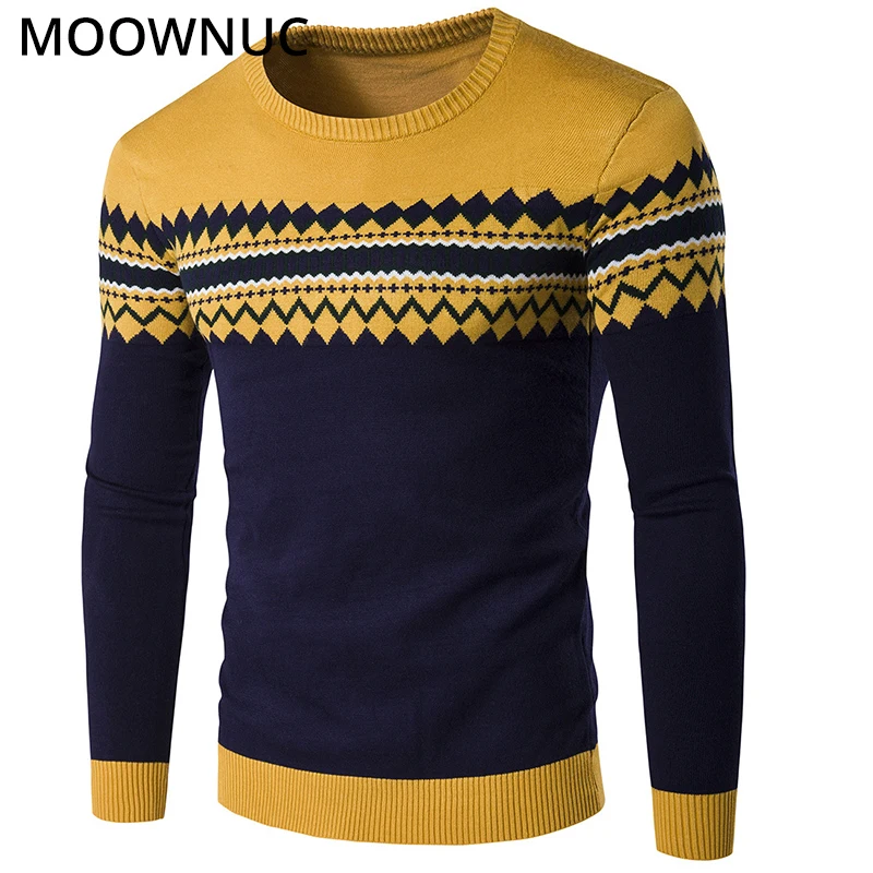 

Sweaters Men Pullovers Homme Slim Keep Warm O-Neck British Style Youth Autumn Casual Male Sweaters Bottoming shirt MOOWNUC MWC