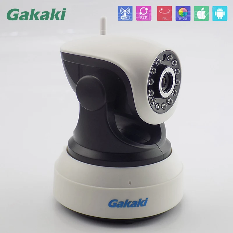 

Gakaki Wifi Wireless IP Camera Baby Monitor Audio Record Surveillance with Onvif Network Night Vision CCTV Security