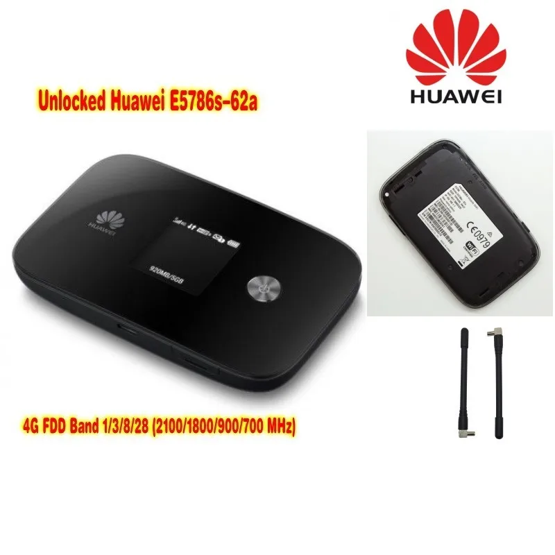 Лот из 10 шт разблокированный HUAWEI E5786s-62a 4G LTE Advanced CAT6 300 Мбит/с 4G Карманный Wi-Fi маршрутизатор плюс 2 шт антенна, DHL