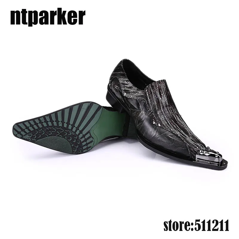 Ntparker 2018 модные кожаные мужские классические туфли роскошные деловые