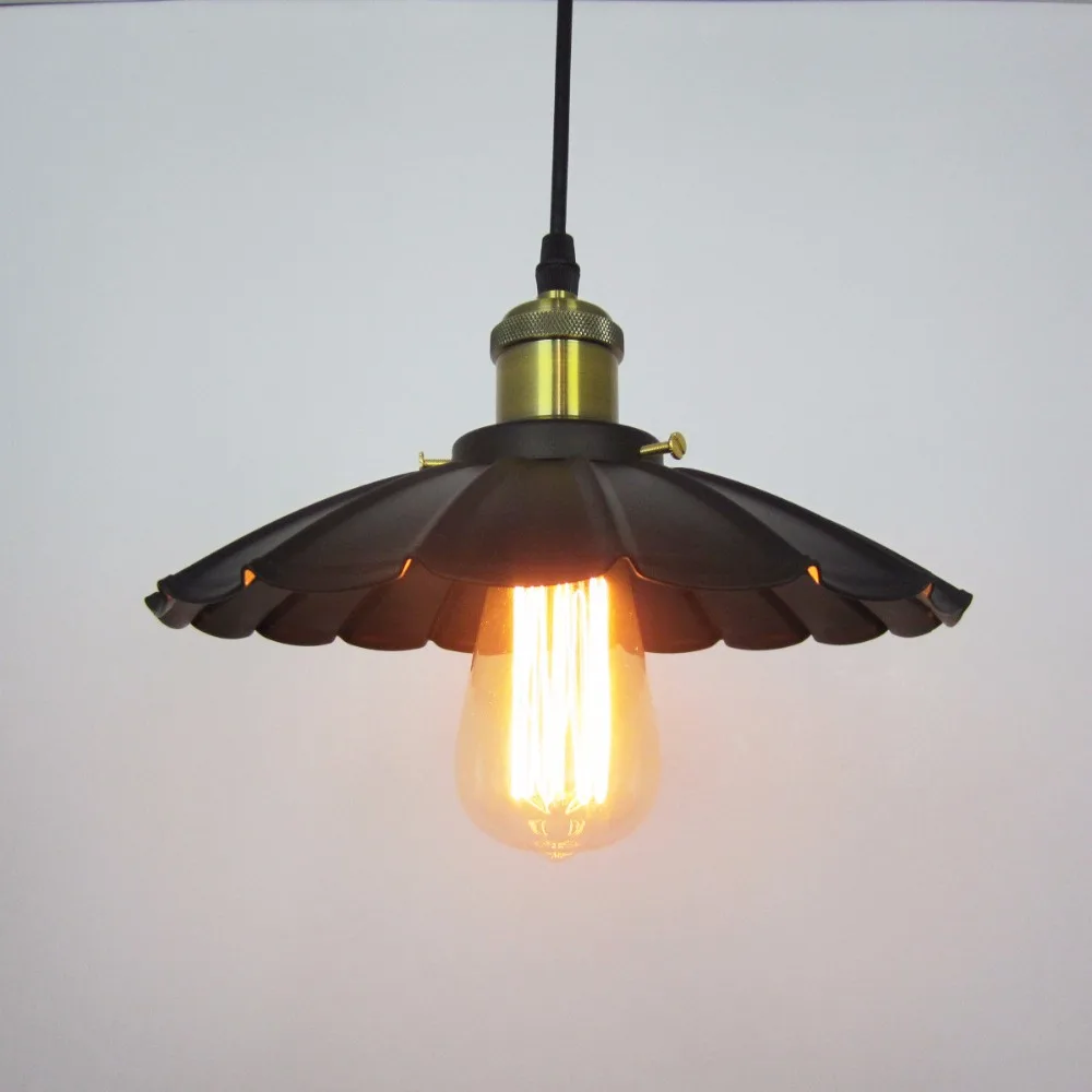 North American country suspension black pendant lamp vintage haning pendant light industrial loft lights lamparas home light (2)