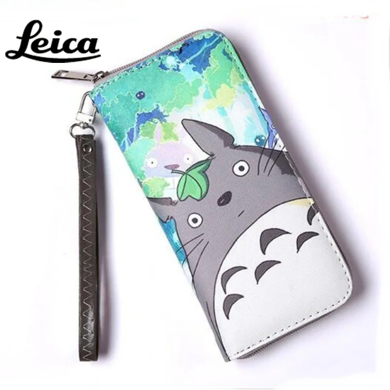  Unisex Naruto Totoro Rabbit Wallet Student Leather Cute Character Cartoon Long Zipper Printing Simple Wallets Cell Phone Purse  