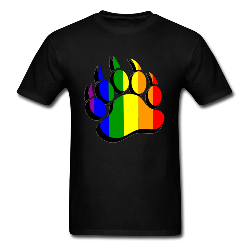 

2018 Latest T-Shirt Novelty Gay Pride Bear Claw Rainbow Flag 3D Print T Shirt Summer Male Shirt French Big Size 3XL Full Cotton