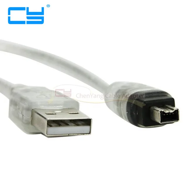 Firewire IEEE 1394 6 Pin Male To USB 2.0 A Male Adaptor Convertor Connector