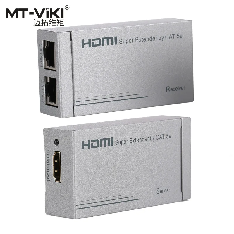 

MT-ED03 HDMI extender 60 meters turn network cable audio and video signal HD amplification MT-ED03