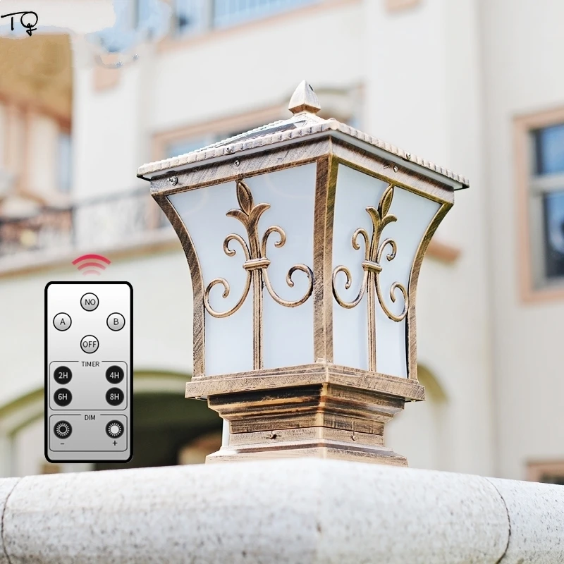 

Led Retro Wall Lights Luminaria Solar Garden Light Wireless Dimming Remote Control Wiring Usable Super Bright Waterproof Balcony