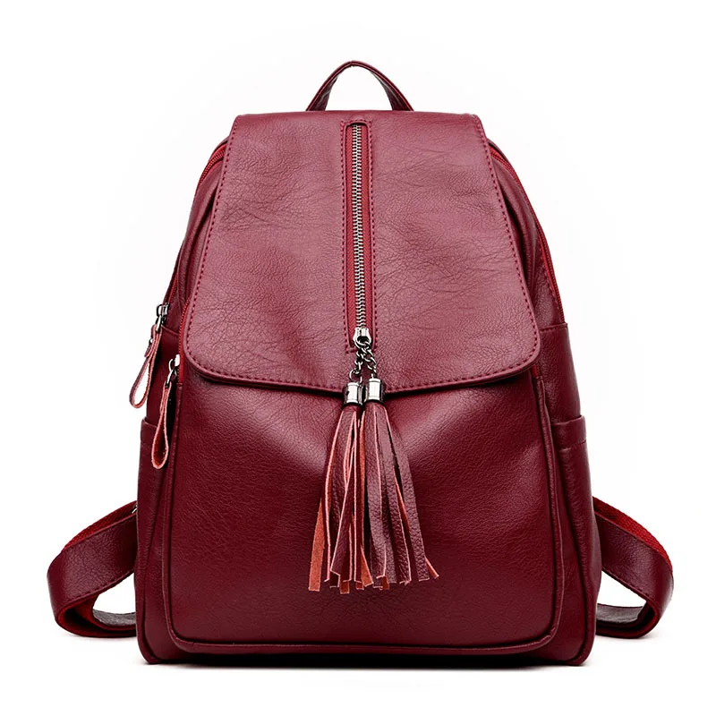 

High Quality Women Genuine Leather Backpacks Female Backpack Women School Bags For Teenagers Girls Travel Mochila Femininas