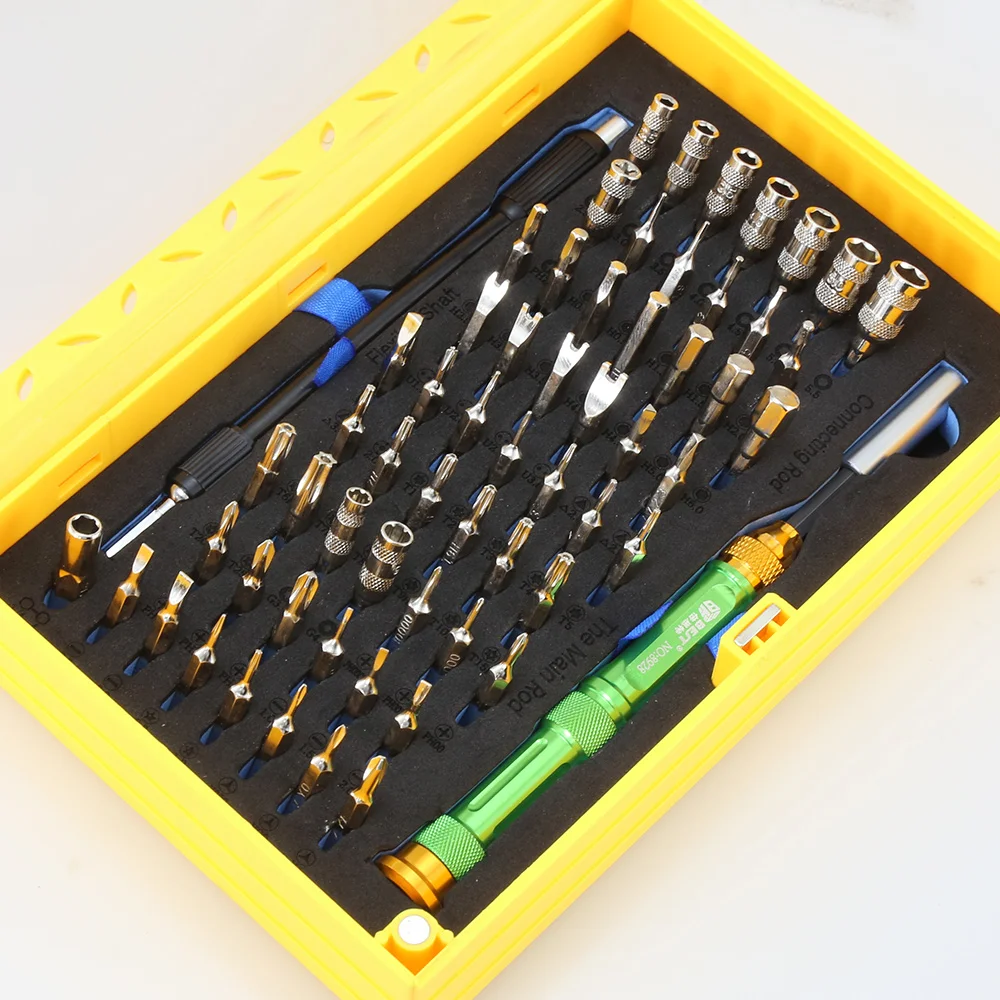 BSTmagnetic bit driver kit 63 в 1 Профессиональный ремонтный набор инструментов многофункциональный прецизионный Набор отверток для iPhone, Mac, ноутбука