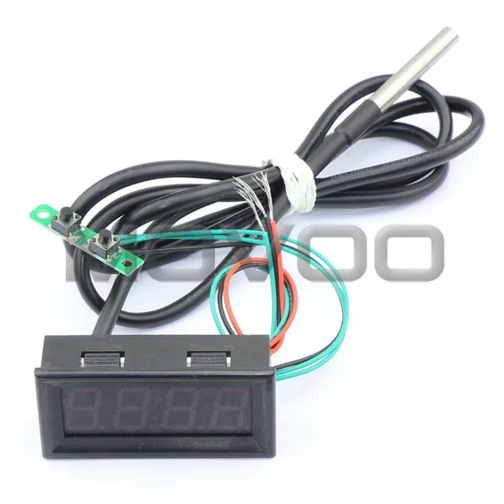 50-110 ° C Termostato de temperatura Control interruptor Termómetro Temperatura Dc12v Calor Fresco