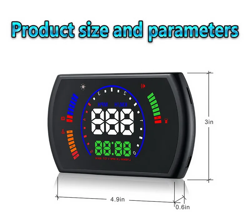 5,8 ''спидометр для лобового стекла проектор для фиксации данных при вождении, автомобильная головка вверх Дисплей автомобиля HUD OBD2