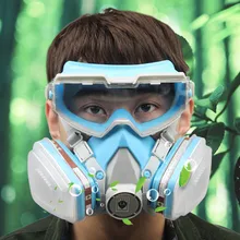 Противогаз с очками полная маска для лица abti-dust Краска химические маски активированный уголь пожарный побега дыхательный аппарат