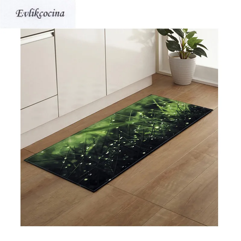 Бесплатная доставка Влажная зеленая трава Alfombra Нескользящий Впитывающий Коврик