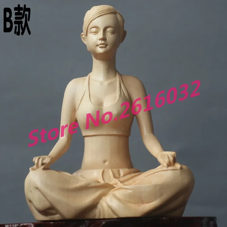 TNUKK-Character-statue-yoga-beauty-give-gifts-decoration-woodcarving-hand-carving-character-playing-playing-pieces (1)