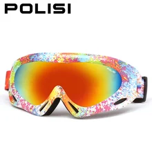 POLISI детская зимняя очки для лыж и сноуборда для мальчиков; Верхняя одежда для девочек зимние очки UV400 Анти-туман снегоход Esqui