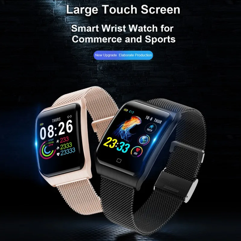 

F9 Smart Large Screen Bracelet Multi-sports Mode Heart Rate Blood Pressure Monitoring APP Control Smart Watch