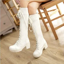 Новинка года; Ботинки martin для костюмированной вечеринки в английском стиле; женские сапоги на высоком каблуке; рыцарские сапоги; высокие сапоги на шнуровке; Em5971