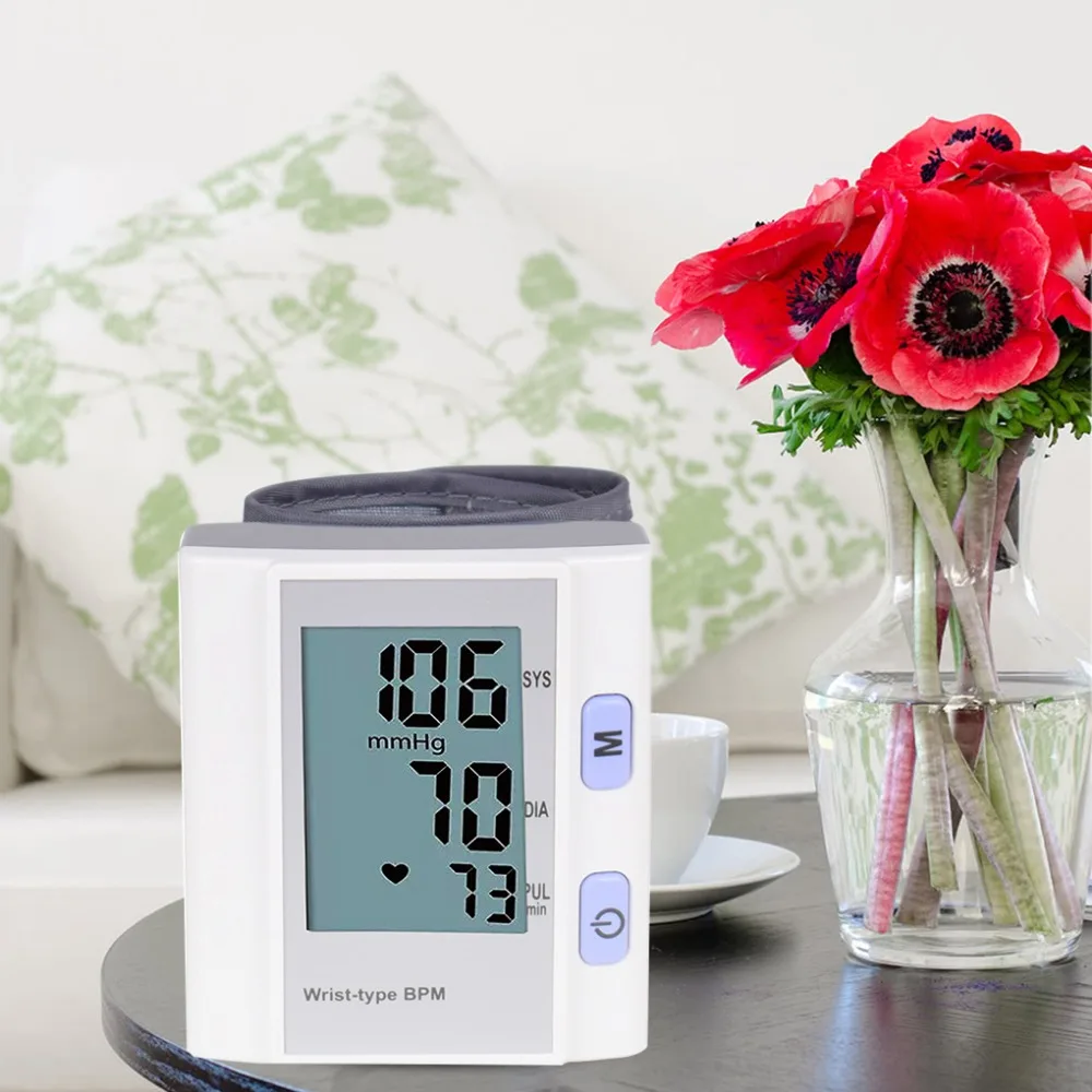 

Pressure Monitor Digital LCD Household Wrist Blood Pressure Monitor Heart Beat Rate Meter Automatic Arm Pulse Heart Rate Meter