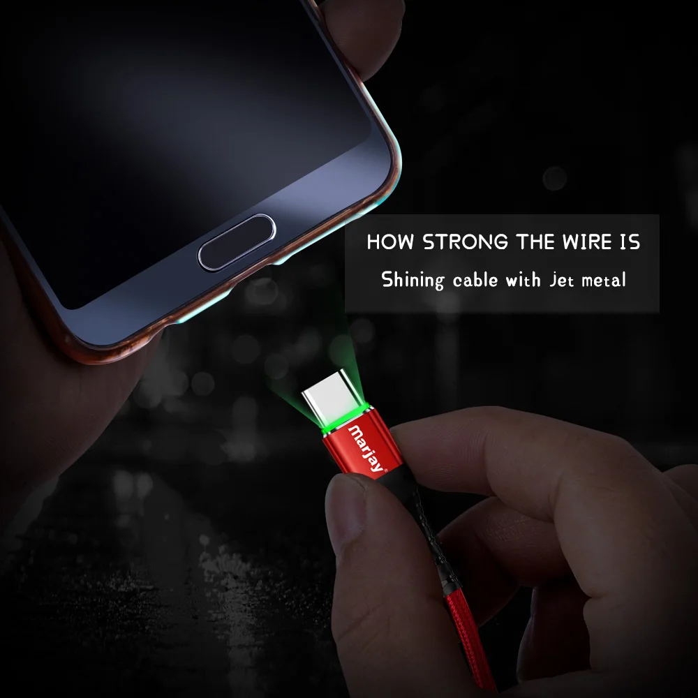 Кабель Marjay USB для быстрой зарядки кабель Type C Samsung S10 S9 S8 Micro Huawei P10 двусторонний Xiaomi