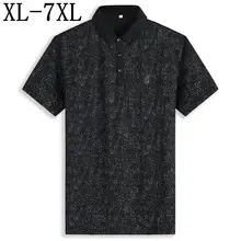 Размер 6XL 7XL, новинка, летняя классическая мужская рубашка поло с коротким рукавом, деловая дышащая мужская рубашка поло, высокое качество, брендовая мужская рубашка Поло
