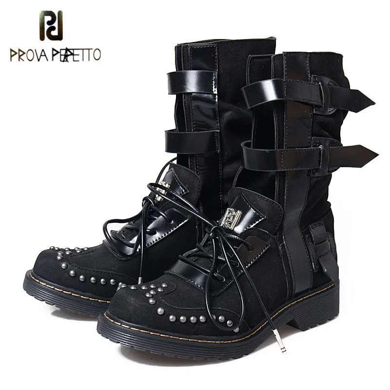 

Prova Perfetto 2018 New Arrival Winter Woman Martin Boots Student Bristish Style All-match Short Motorcycle Boots For Female
