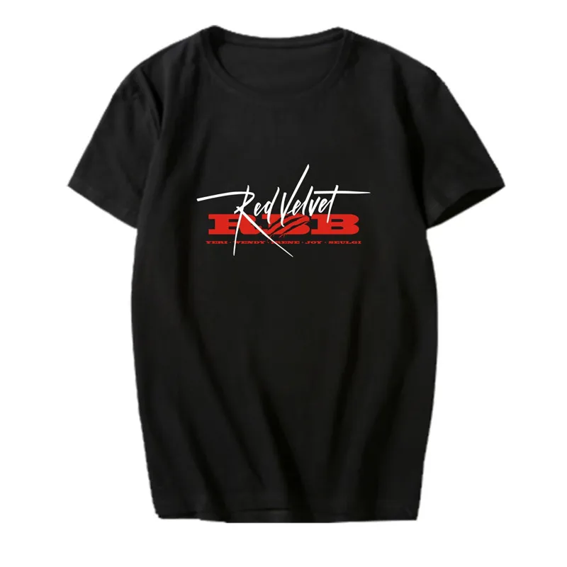 

KPOP Red Velvet 5th Mini Album RBB Really Bad Boy Tees Hip Hop Tshirt T Shirt Short Sleeve Tops T-shirts PT1000