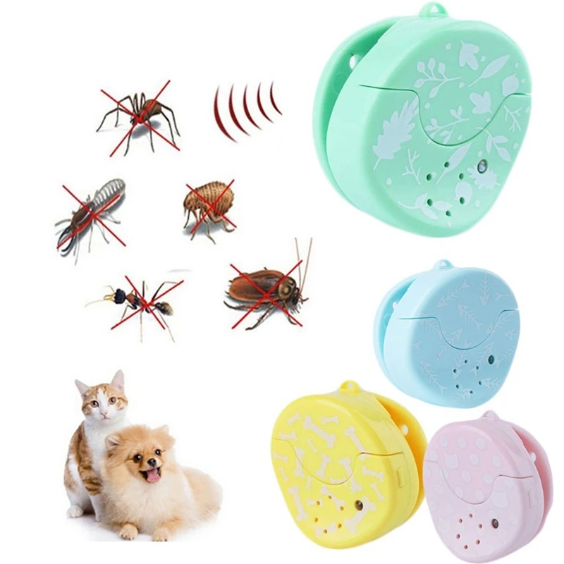 

4 Colors Ultrasonic Electronic Pet Dod Cat Repeller Reject Mosquito Pest Control Bug Noiseless Fleas Sign Repellent Collar