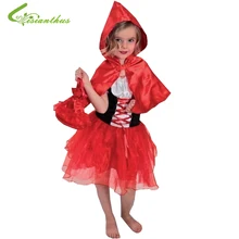 Girls Halloween Costumes Little Red Riding Hood Dress Cosplay Stage Wear Clothing Sets Kids Party Fancy