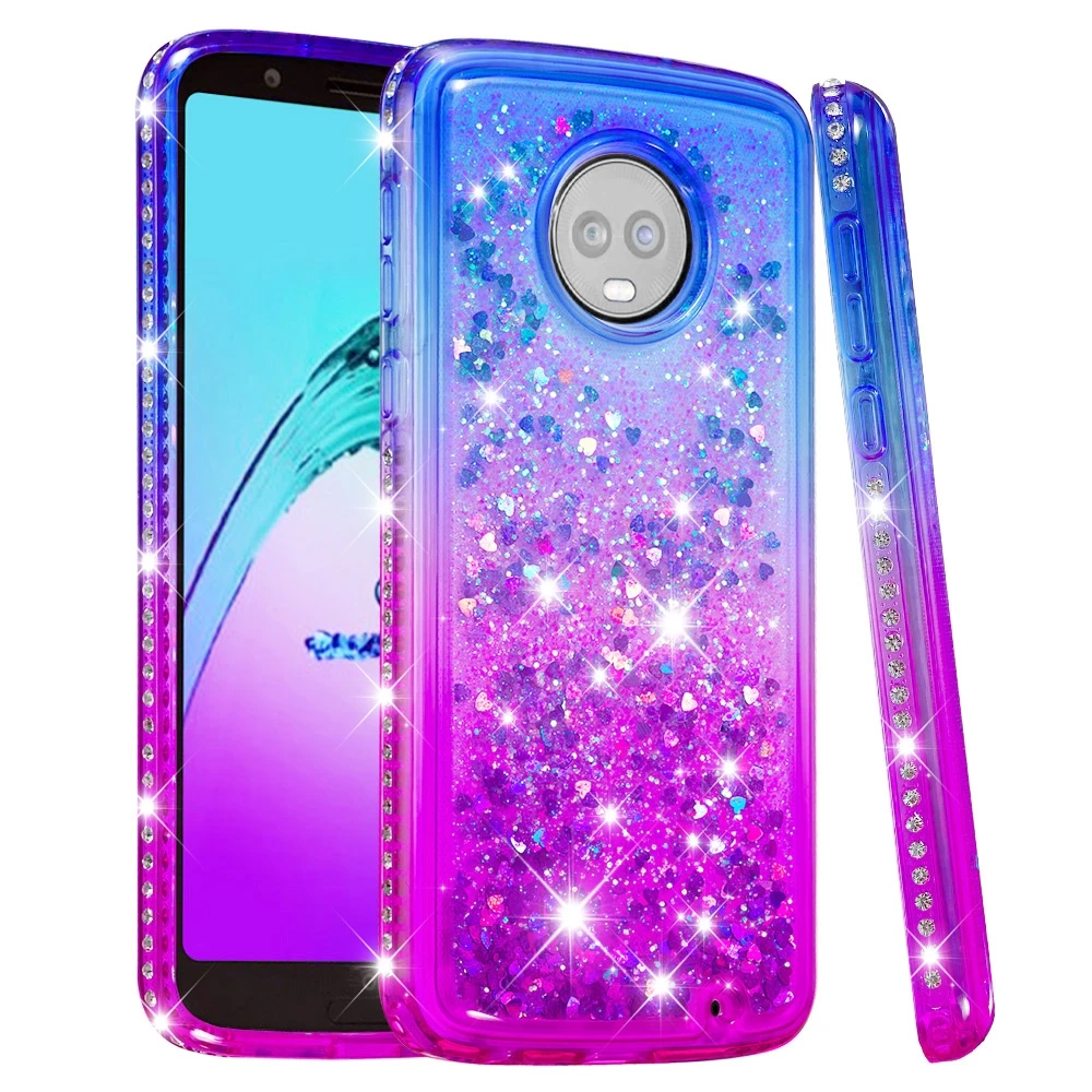 

Case For Motorola Moto G6 Plus G6 E5 Play Diamond Glitter Gradient Quicksand Soft Case for Moto E5 Plus Europe Version Cover