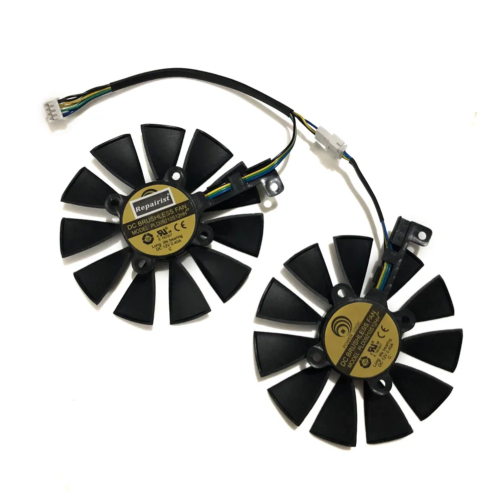 Кулер графической карты GTX 1070 1060 VGA для ASUS DUAL GTX1060 GTX1070 1070Ti охлаждение видеокарт 2