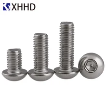 304 Stainless Steel Hex Button Head Socket Cap Screw Metric Thread Round Head Allen Mushroom Hexagon Machine Bolt M2 M2.5 M3 M4 304 Stainless Steel Hex Button Head Socket Cap Screw Metric Thread Round Head Allen Mushroom Hexagon Machine Bolt M2 M2.5 M3 M4
