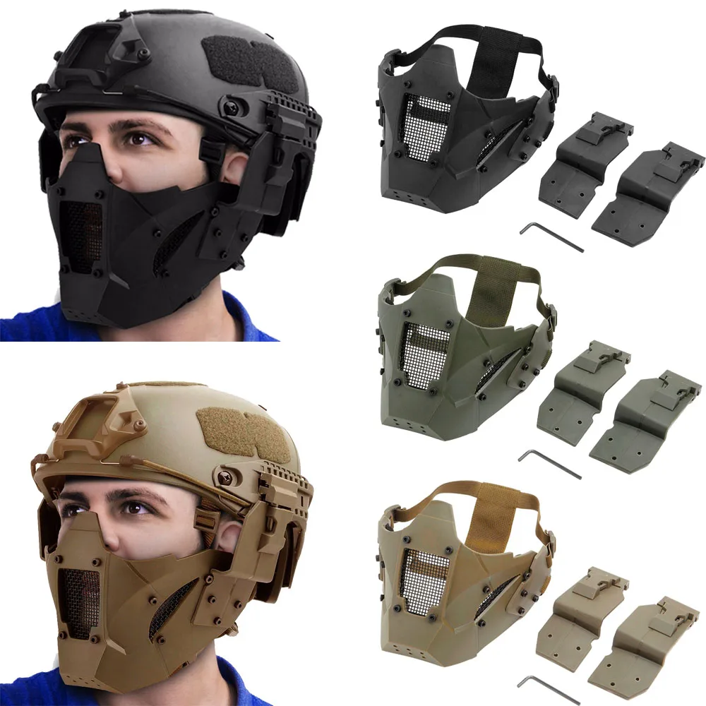 

Tactical CS Half Face Mask Airsoft Paintball Hunting Mask Military Game Protective Face Mask Combat Airsoft Accessory