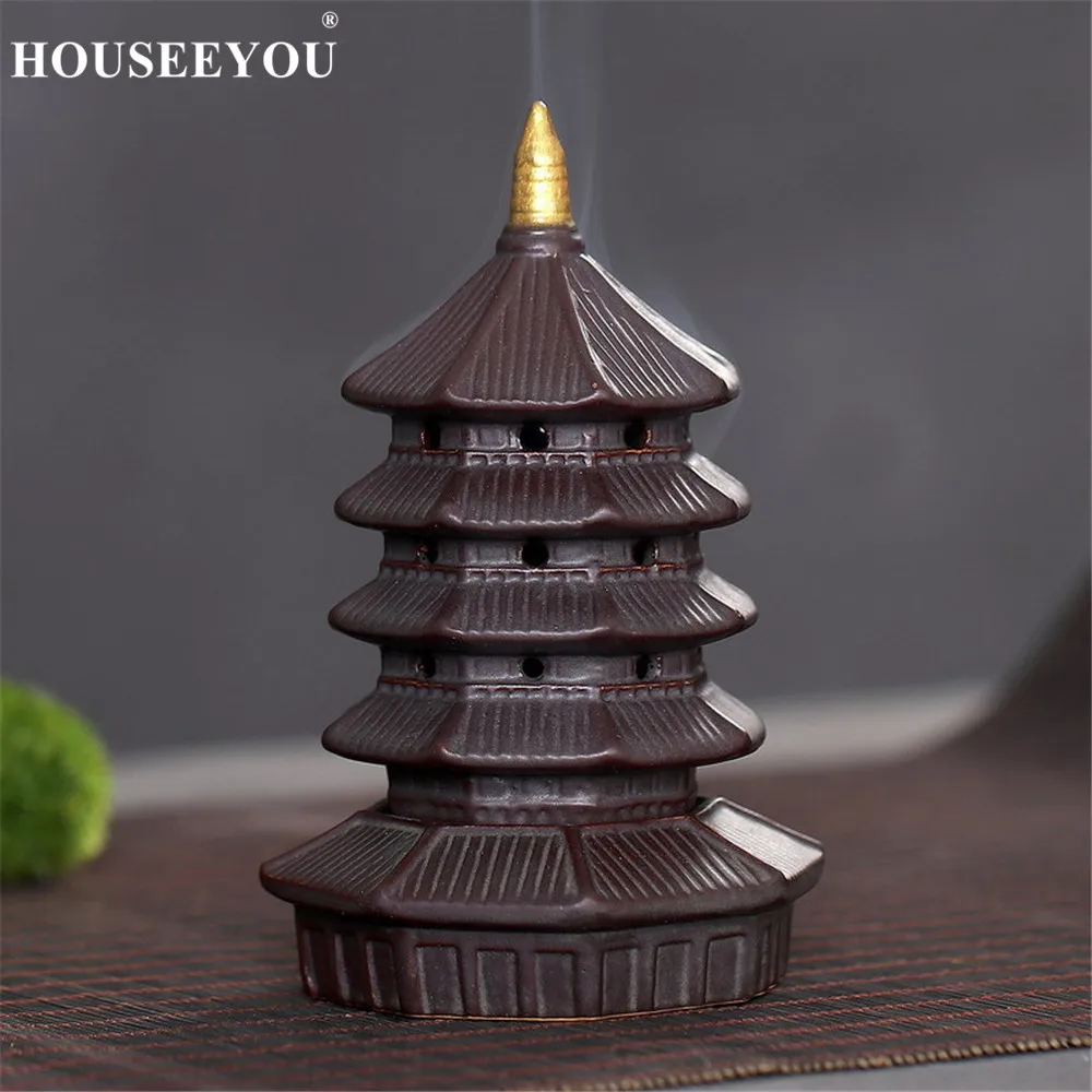 Houseyou Leifeng башня пагода держатель для благовоний подставка буддизм ручной работы