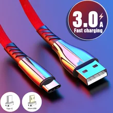 Кабель Micro USB для быстрой зарядки, кабель для передачи данных, 1 м, 2 м, кабель type-c для зарядки samsung S10, S9, S8 Plus, Xiaomi, Android, мобильного телефона