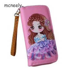 Mcneely длинный роскошный бренд принцессы, женские кошельки, модный кожаный кошелек с молнией Дамский бумажник-ридикюль, кошелек для монет