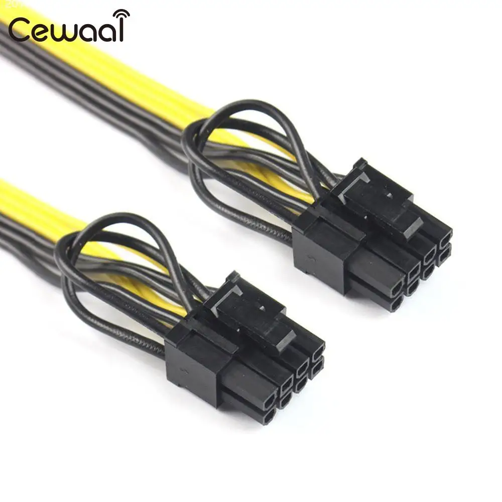 Modular Power Cable Power Cable Extension 8Pin Male To Dual 8Pin(6+2) Male Mining Computer PCI-E Graphics Card Power Cable