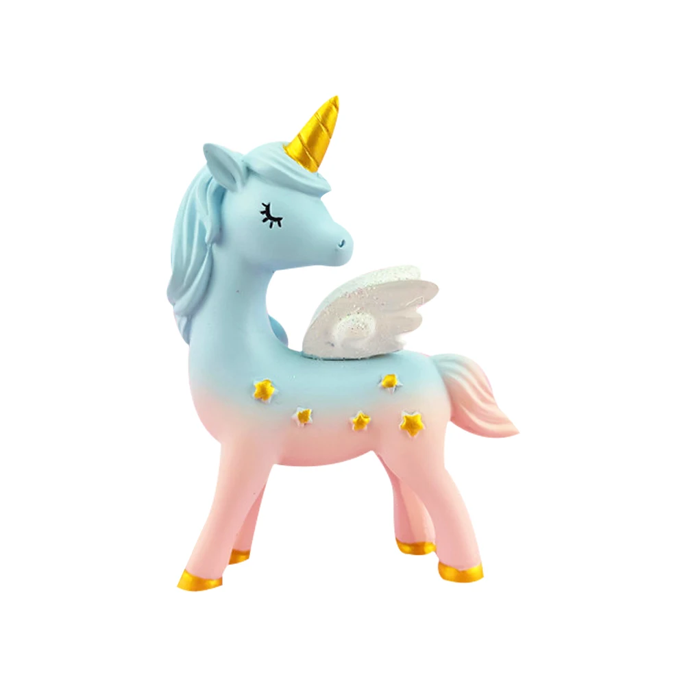 

Resin Unicorn Miniature Home Table Micro Landscape Decoration Cartoon Unicorn Figure Statue Style B