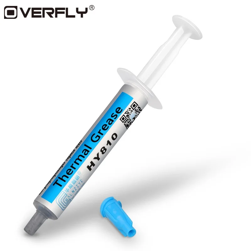 

Overfly Universal Thermal Grease Syringe Silver CPU Chip Heat sink Paste with A Plastic Tool For 2G HY810-OP2G