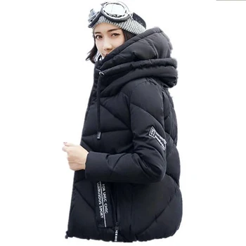 

Fashion Winter hooded Jacket Women 2018 Thick Warm Female jacket Down Cotton coat parkas Women's winter jacket LJ0526