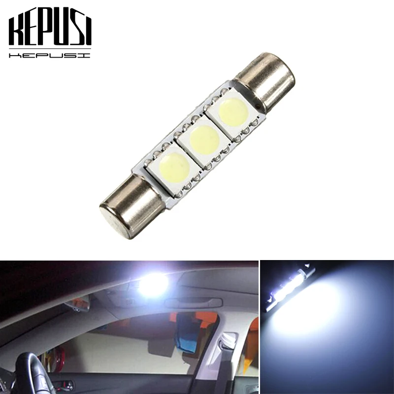 

28mm 29mm Festoon Car led C5W C10W 6641 6614F Sun Visor Vanity Mirror Light Door Dome Reading Lamp License plate light 12V White