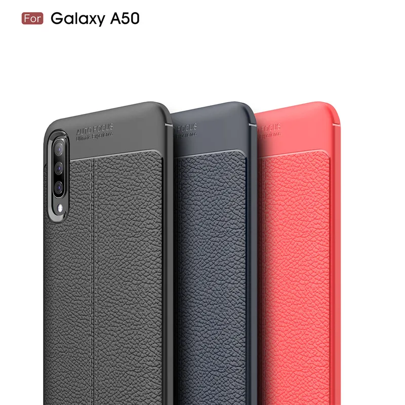 Для Samsung Galaxy A50 A10 A20 A30 A40 A60 A70 Роскошный чехол из мягкой кожи матовая задняя крышка