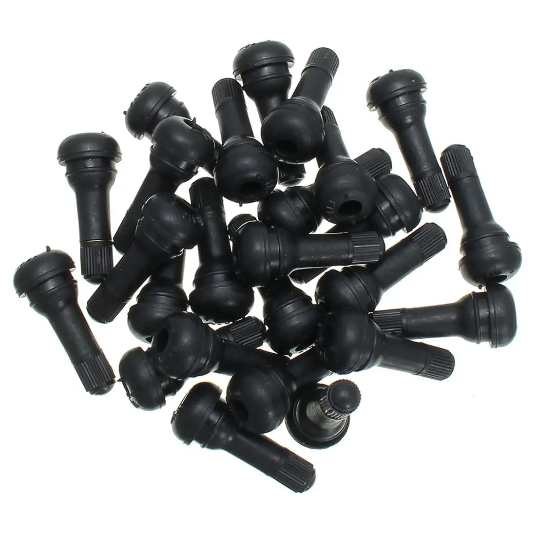 

AUTO -25Pcs TR 413 Short Rubber Car Tubeless Vacuum Snap-In Tire Valve Stems alloy