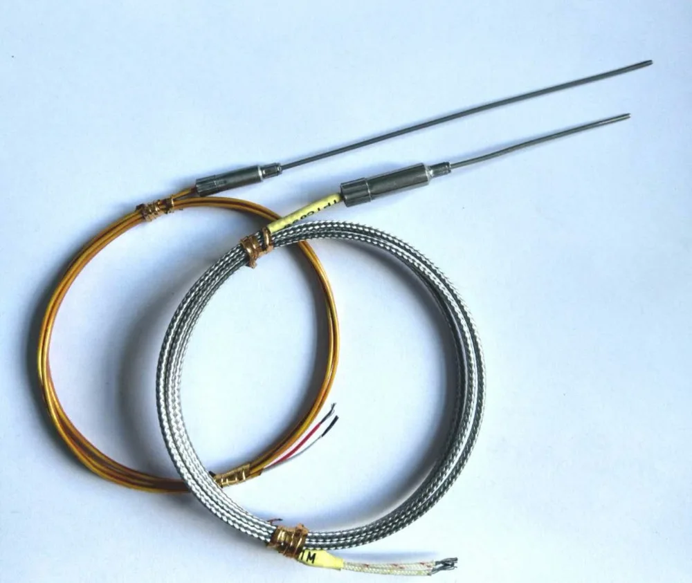 

Free shipping Needle type 1*100mm/150MM/200MM Hot runner thermocouple J/K Thermocouple sensor wire length 1M