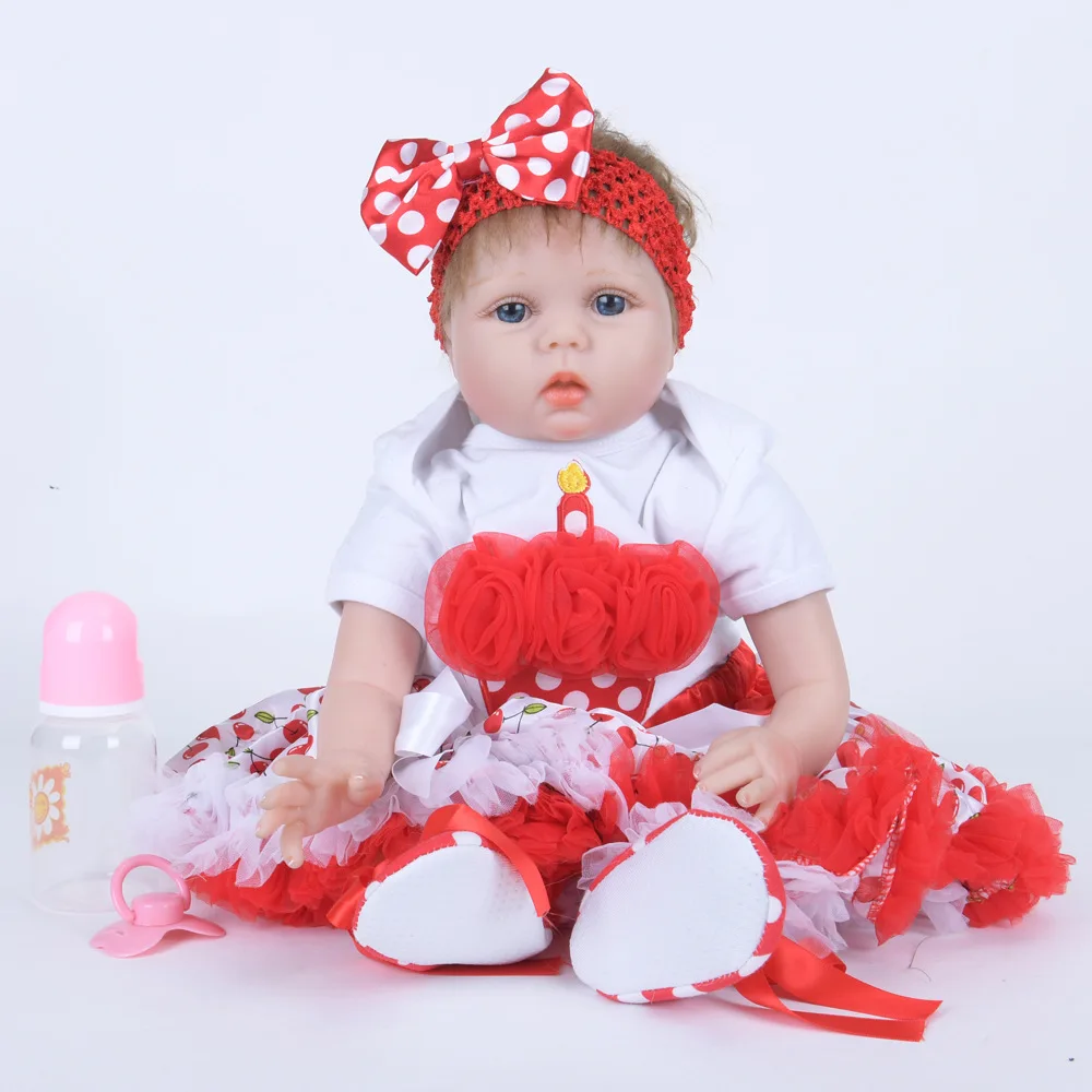 

22" Inch Lifelike Reborn Baby Dolls Babies Silicone Reborn Dolls Baby Real Alive Toys Bebe Gift and Boys Reborn bonecas