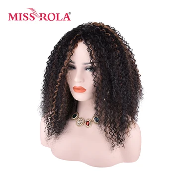 

Miss Rola Synthetic Women Wigs #HL1B-30 Kanekalon Fiber Wigs 14 Inch Medium Long Curly Hair Wigs 2 Colors