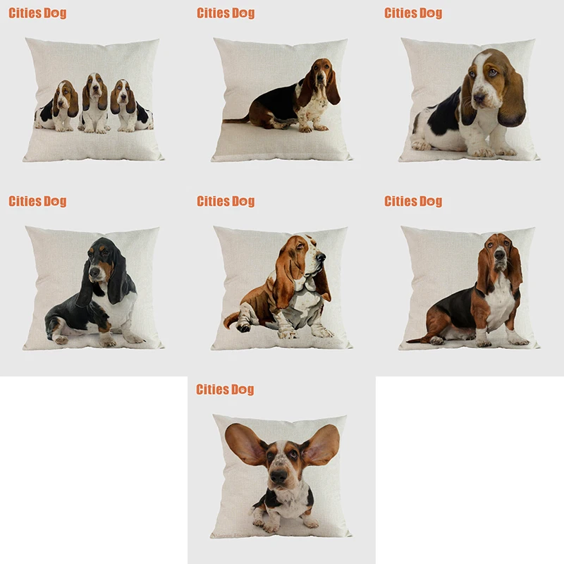 Basset Собака Декоративные Чехлы для подушек чехлы диванов подушки животные Hound