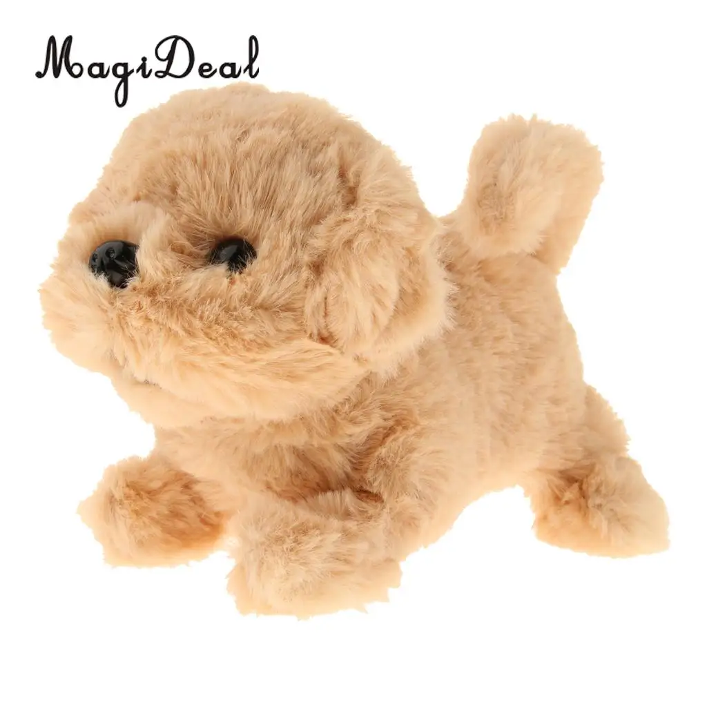 Cuddly Electronic Puppy Interactive Dog Robot Toys Electric Robotic Pets Stand Walk Bark & Wag Tail for Gift - Golden Retriever
