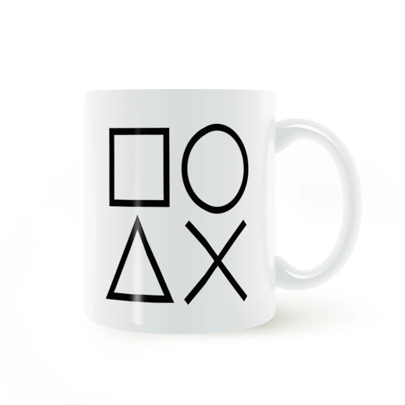 Playstation Controller Sign PS2 PS3 Cool Game Mug Coffee Milk Ceramic Cup Creative Gifts 11oz GA1324