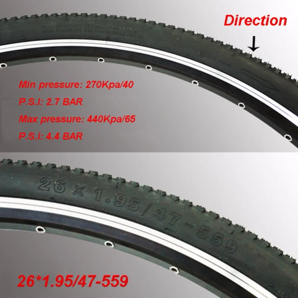 26*1.95 bicycle thin side tires outdoor Cycling Riding mountain bike tire accessories Bicycle